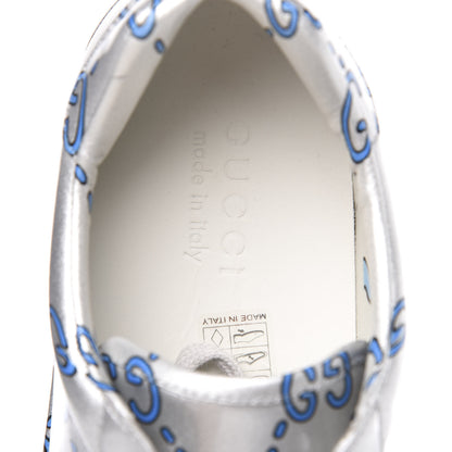 Gucci Miro Rubber Wax GucciGhost Print Mens New Ace Sneakers 7 Silver 8 of 10