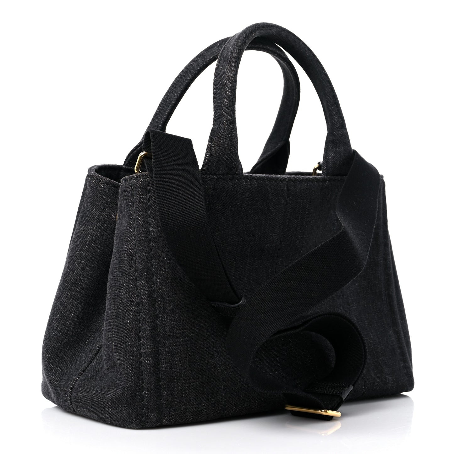 Denim Small Logo Tote Black
