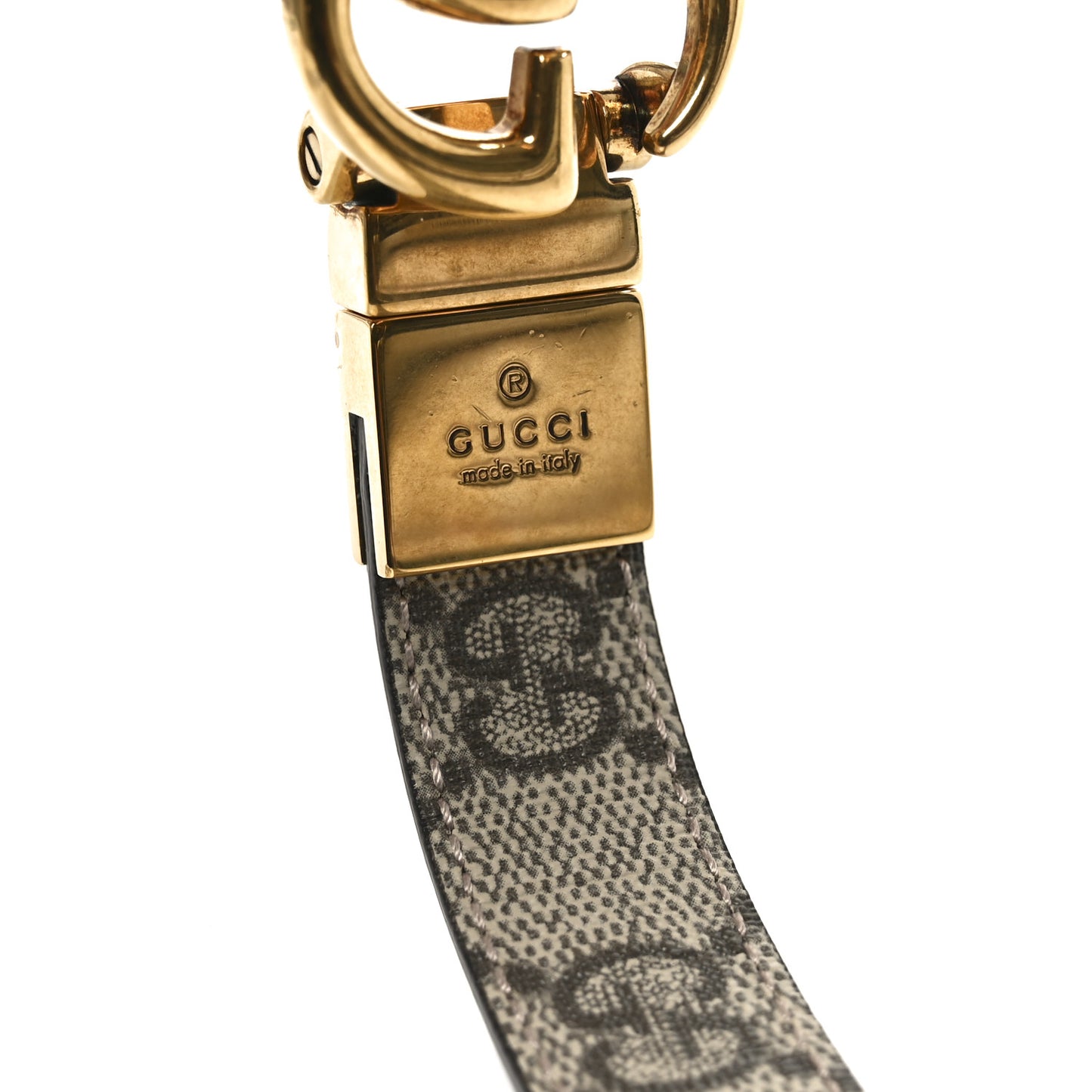 Calfskin GG Supreme Monogram Double G Reversible 20mm Belt 75 30 Beige New Acero