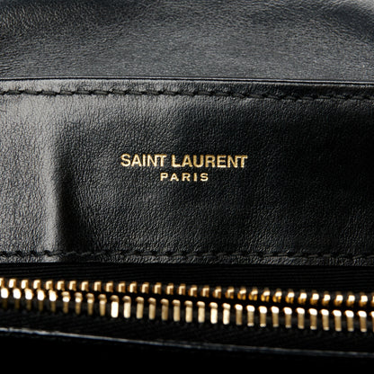 Saint Laurent Calfskin Y Quilted Monogram Small Loulou Chain Satchel Black 6 of 11