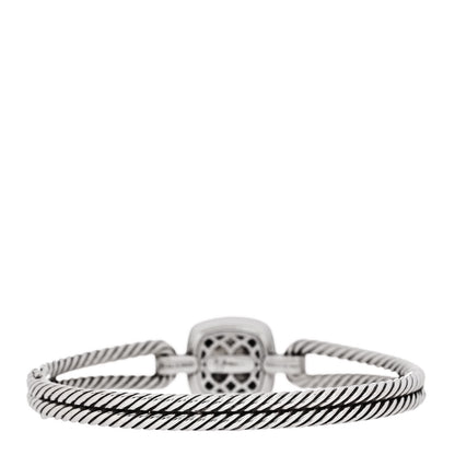 David Yurman Sterling Silver 18K Yellow Gold Diamond Albion Cable Bracelet 2 of 3
