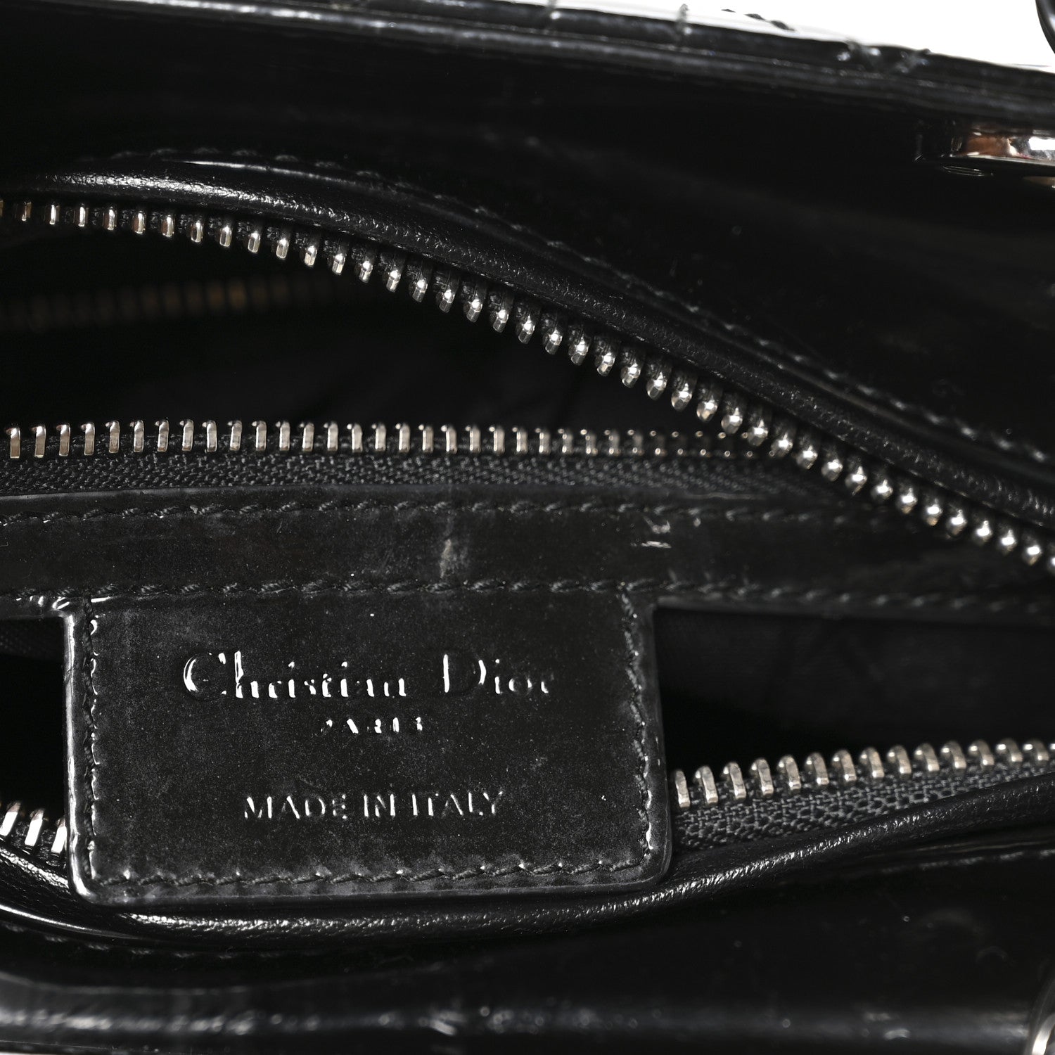 Christian Dior Patent Cannage Medium Lady Dior Black 6 of 10