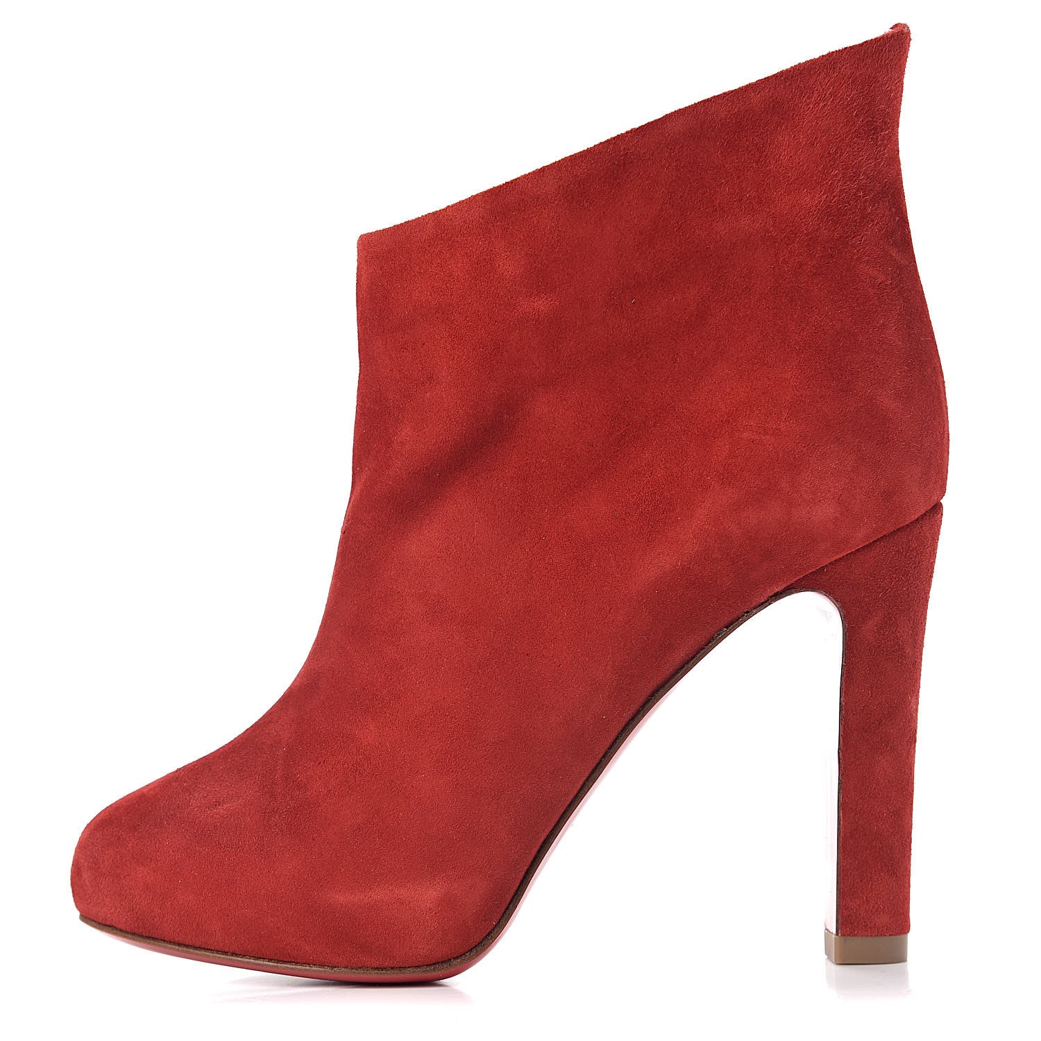 Christian Louboutin Veau Velours Ankle Boots 35.5 Carmin 1 of 12