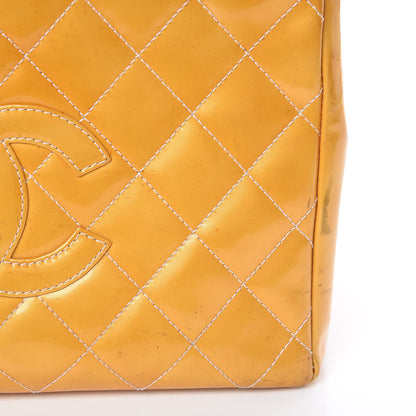 Chanel Patent Quilted Petit Timeless Tote PTT Yellow 21 of 39
