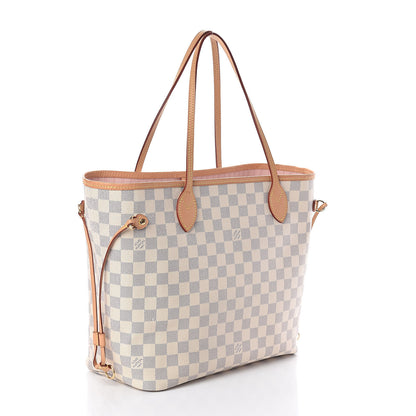 Louis Vuitton Damier Azur Neo Neverfull MM Rose Ballerine 3 of 10