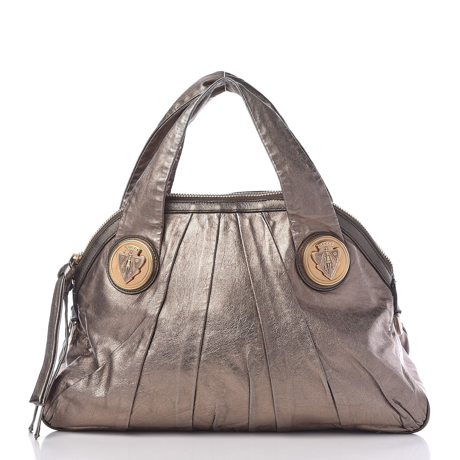 Gucci Metallic Calfskin Medium Hysteria Top Handle Bag Gold 1 of 18