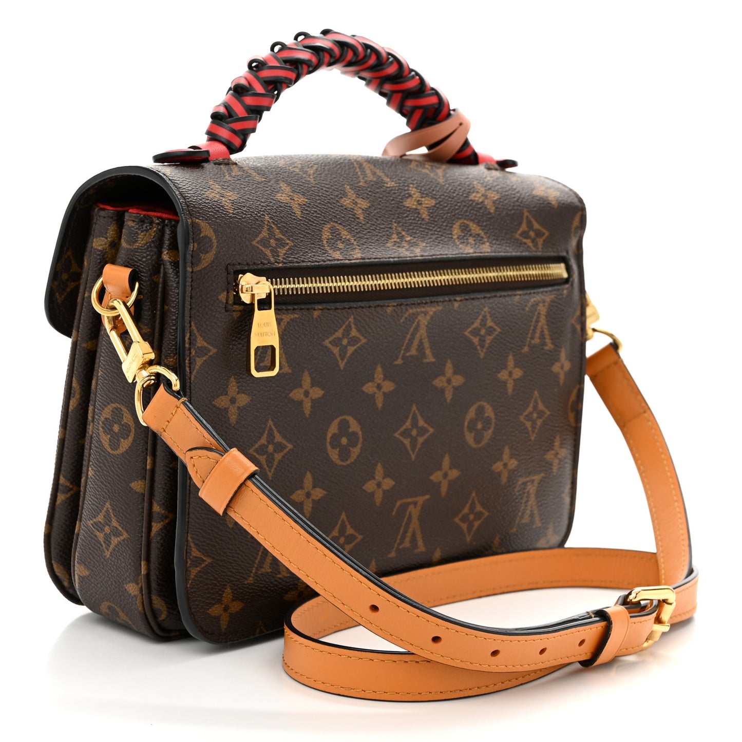 Monogram Braided Pochette Metis Coquelicot