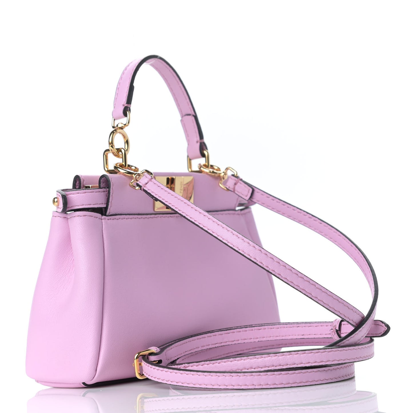 Shiny Nappa Micro Peekaboo Iconic Satchel Lavanda