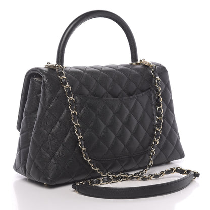 Chanel Caviar Quilted Small Coco Handle Flap Black 4 of 11