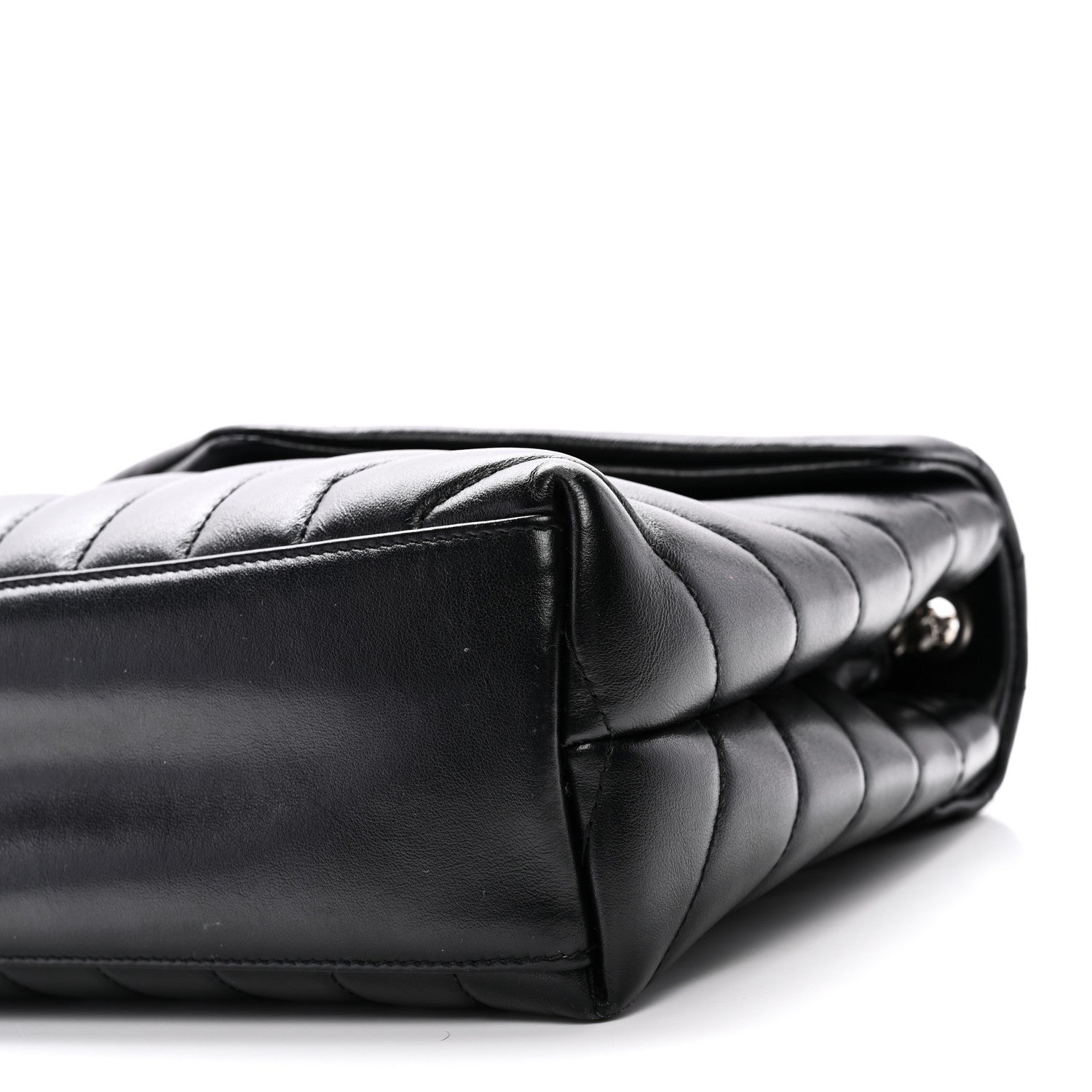 Saint Laurent Calfskin Y Quilted Monogram Small Loulou Chain Satchel Black 10 of 10