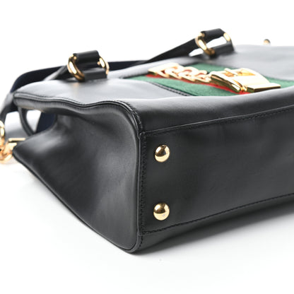 Gucci Calfskin Medium Sylvie Top Handle Tote Black 8 of 9