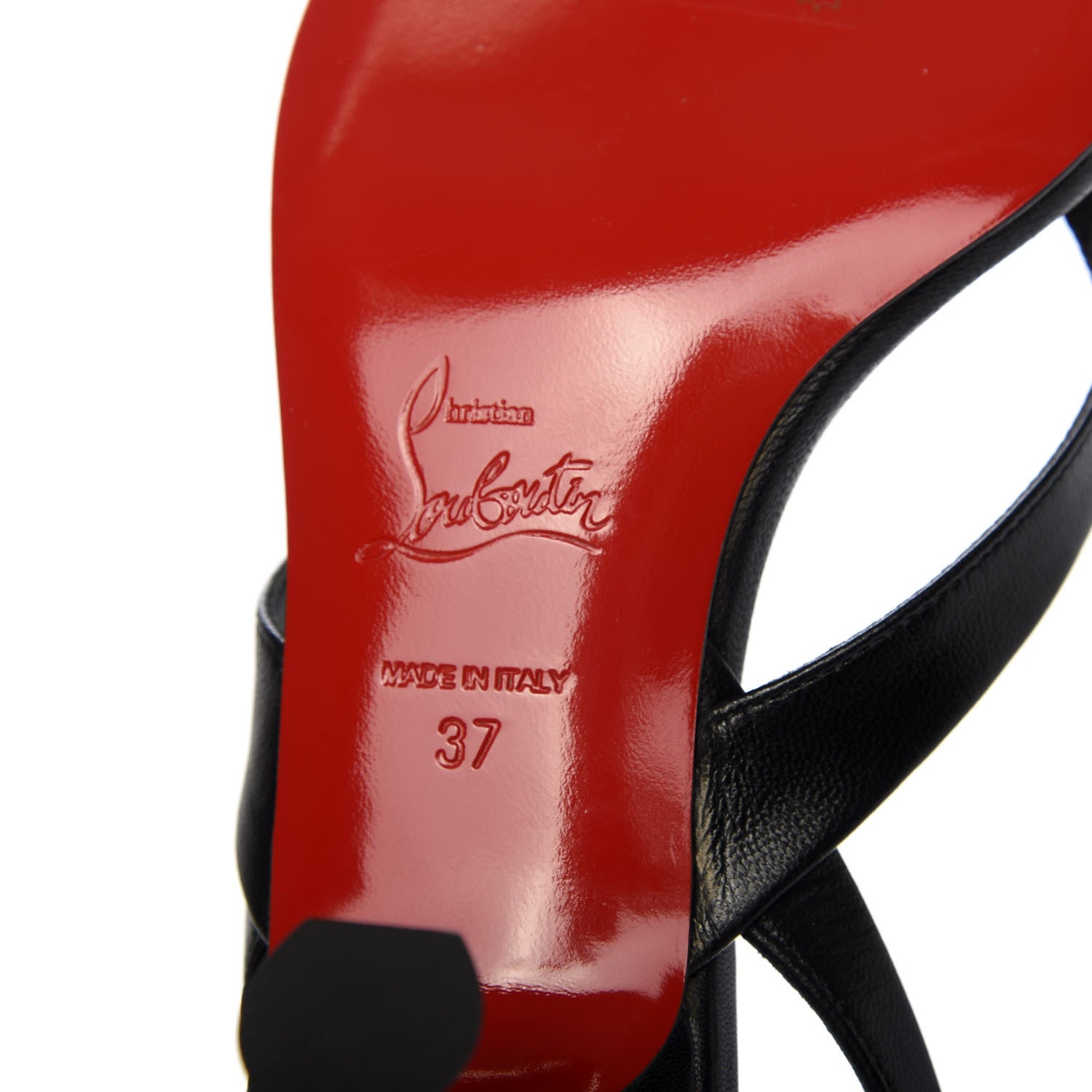 Christian Louboutin Kid Taralita 55 Thong Sandals 37 Black 7 of 9