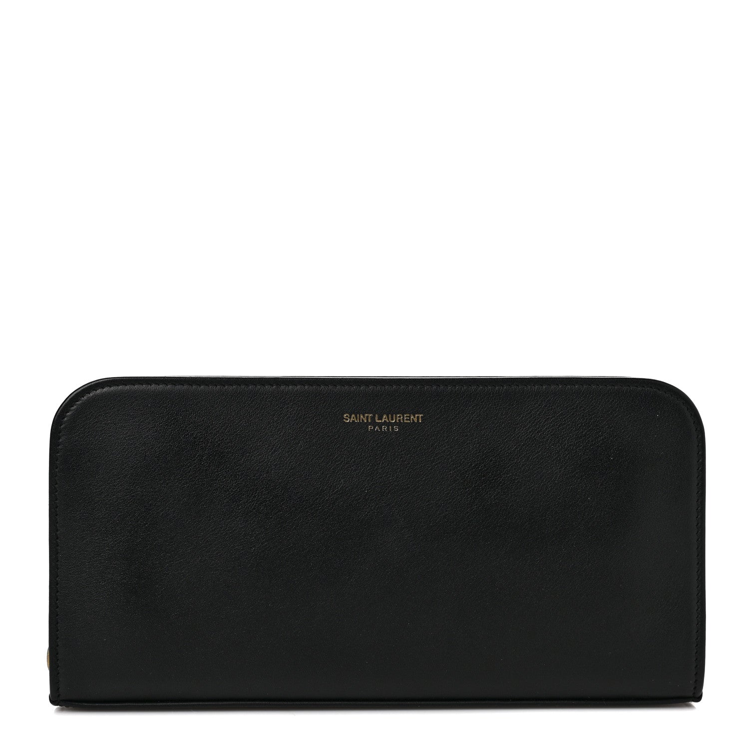Saint Laurent Calfskin Classic Zip Around Continental Wallet Black 1 of 8