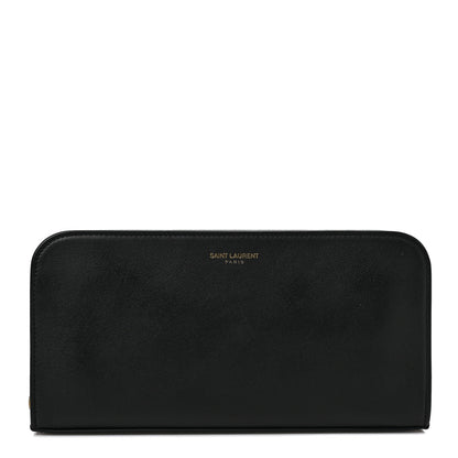 Saint Laurent Calfskin Classic Zip Around Continental Wallet Black 1 of 8