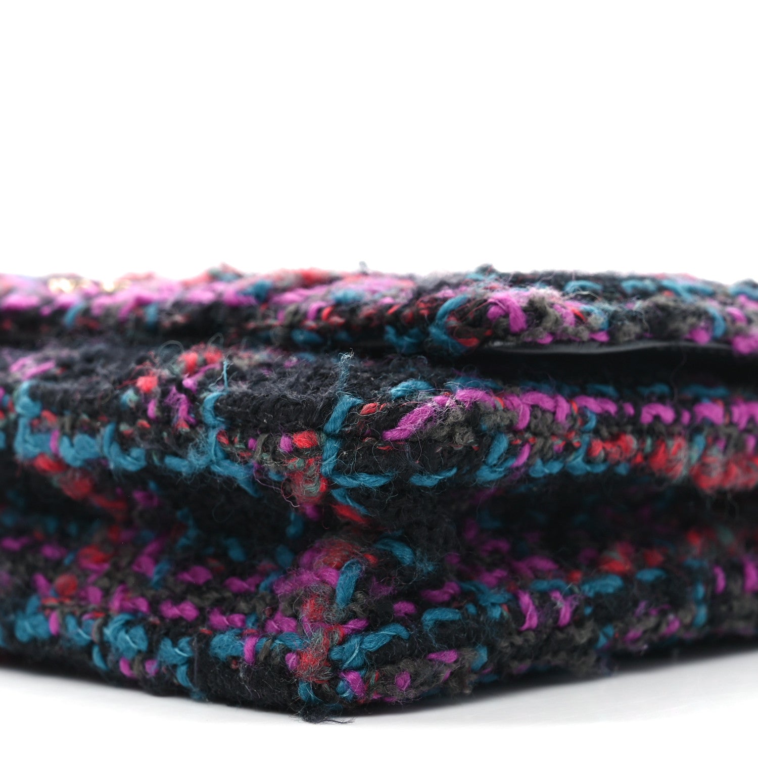 Chanel Tweed Quilted Chanel 19 Wallet On Chain WOC Black Pink Blue 12 of 12