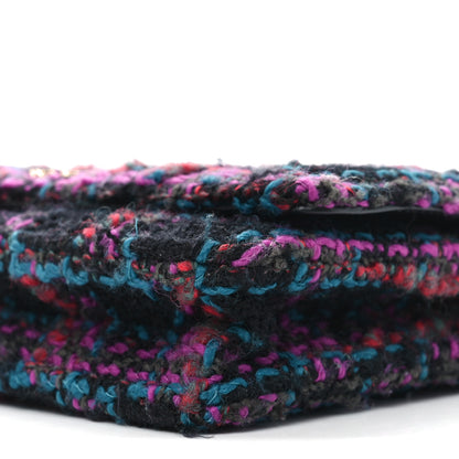 Chanel Tweed Quilted Chanel 19 Wallet On Chain WOC Black Pink Blue 12 of 12
