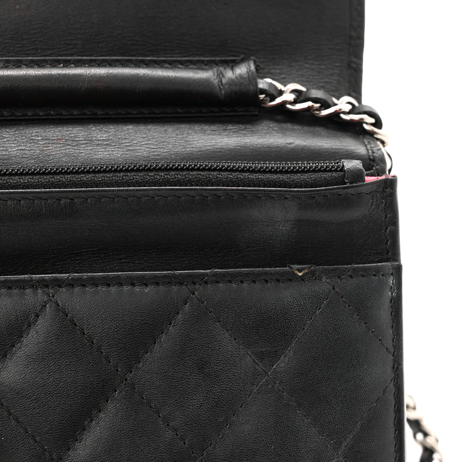 Chanel Calfskin Quilted Cambon Wallet On Chain WOC Black 12 of 13