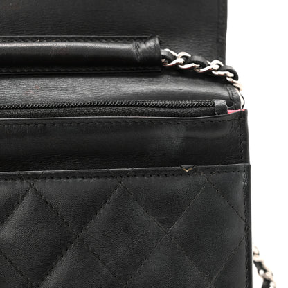 Chanel Calfskin Quilted Cambon Wallet On Chain WOC Black 12 of 13