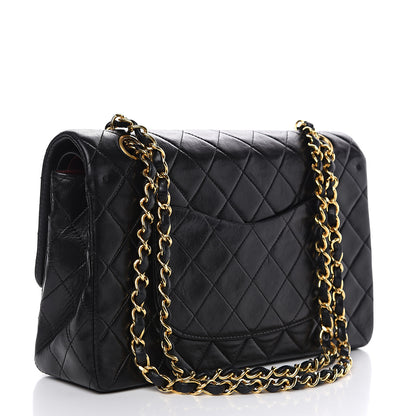 Chanel Lambskin Quilted Medium Double Flap Black 2 of 17
