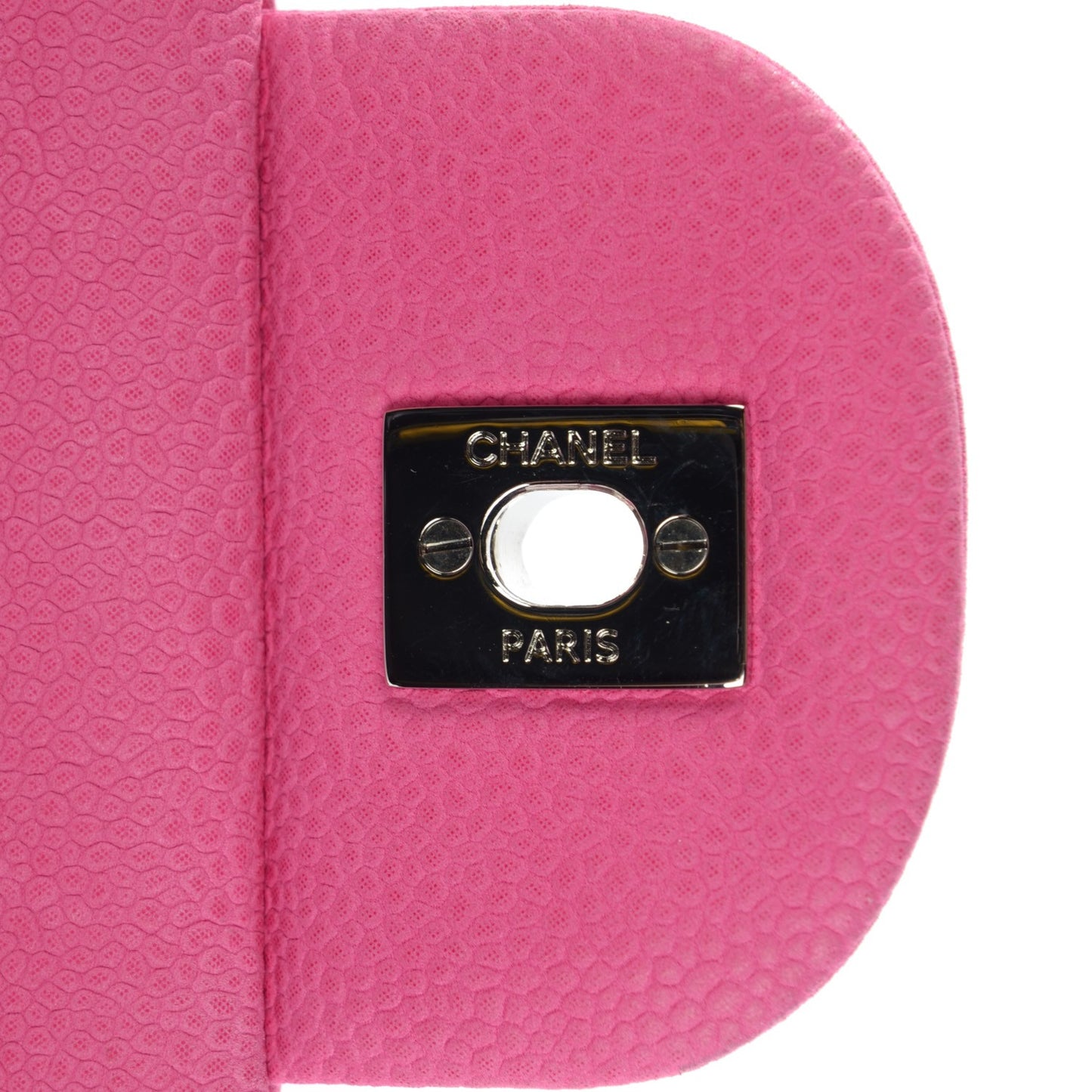 Iridescent Caviar Quilted Jumbo Double Flap Pink