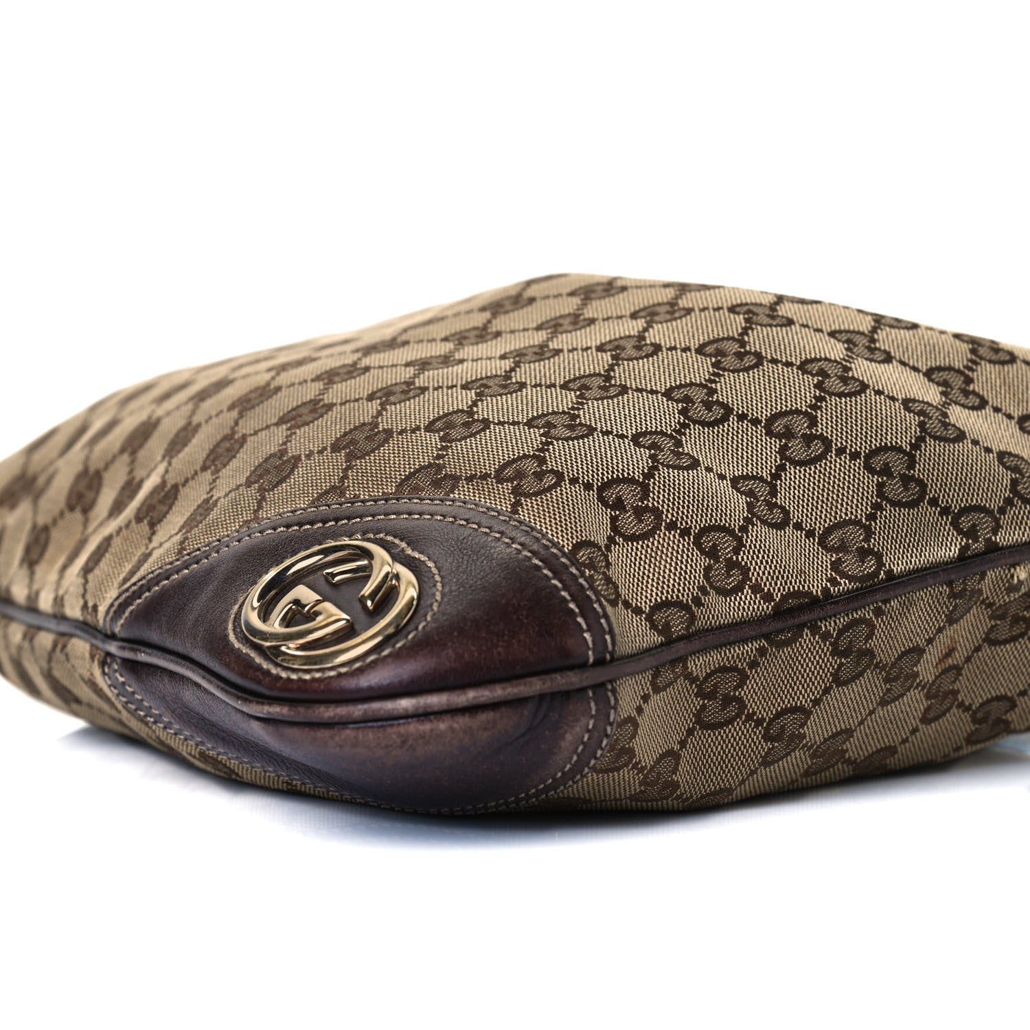 Gucci Monogram Medium New Britt Hobo Dark Brown 10 of 17