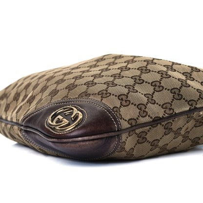 Gucci Monogram Medium New Britt Hobo Dark Brown 10 of 17