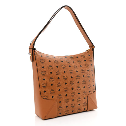 MCM Visetos Medium Klara Hobo Cognac 3 of 9