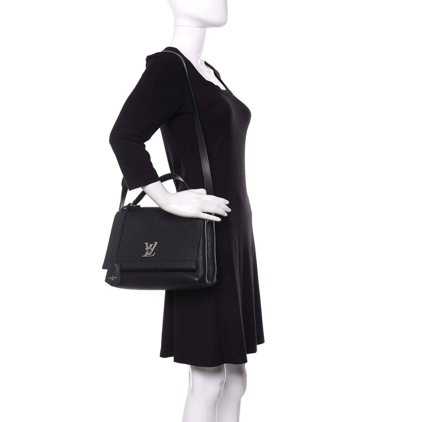 Soft Calfskin Lock Me II Black