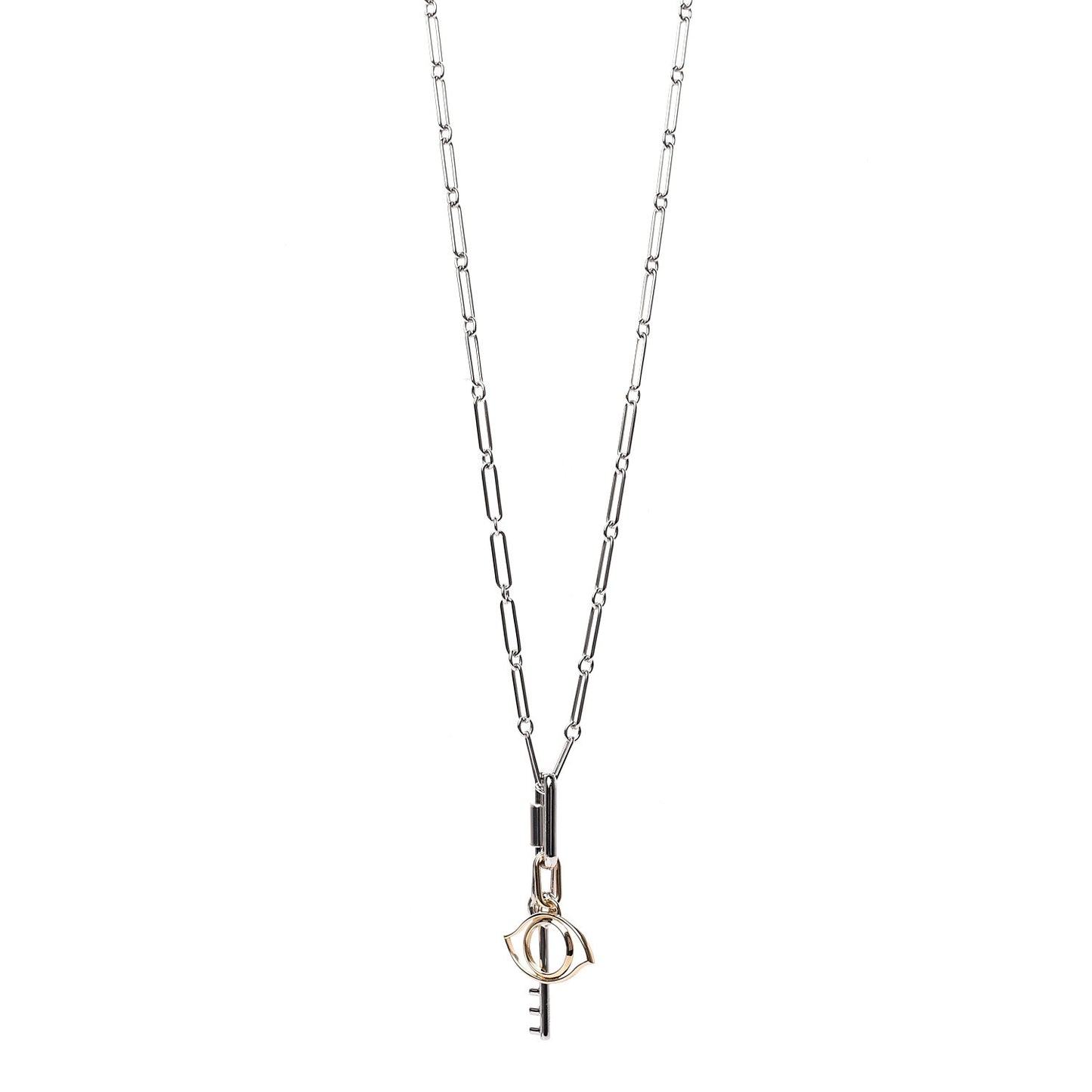 Palladium Permabrass Curiosite Charm Pendant Necklace