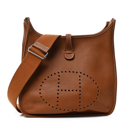 Hermes Taurillon Clemence Evelyne III PM Gold 1 of 9