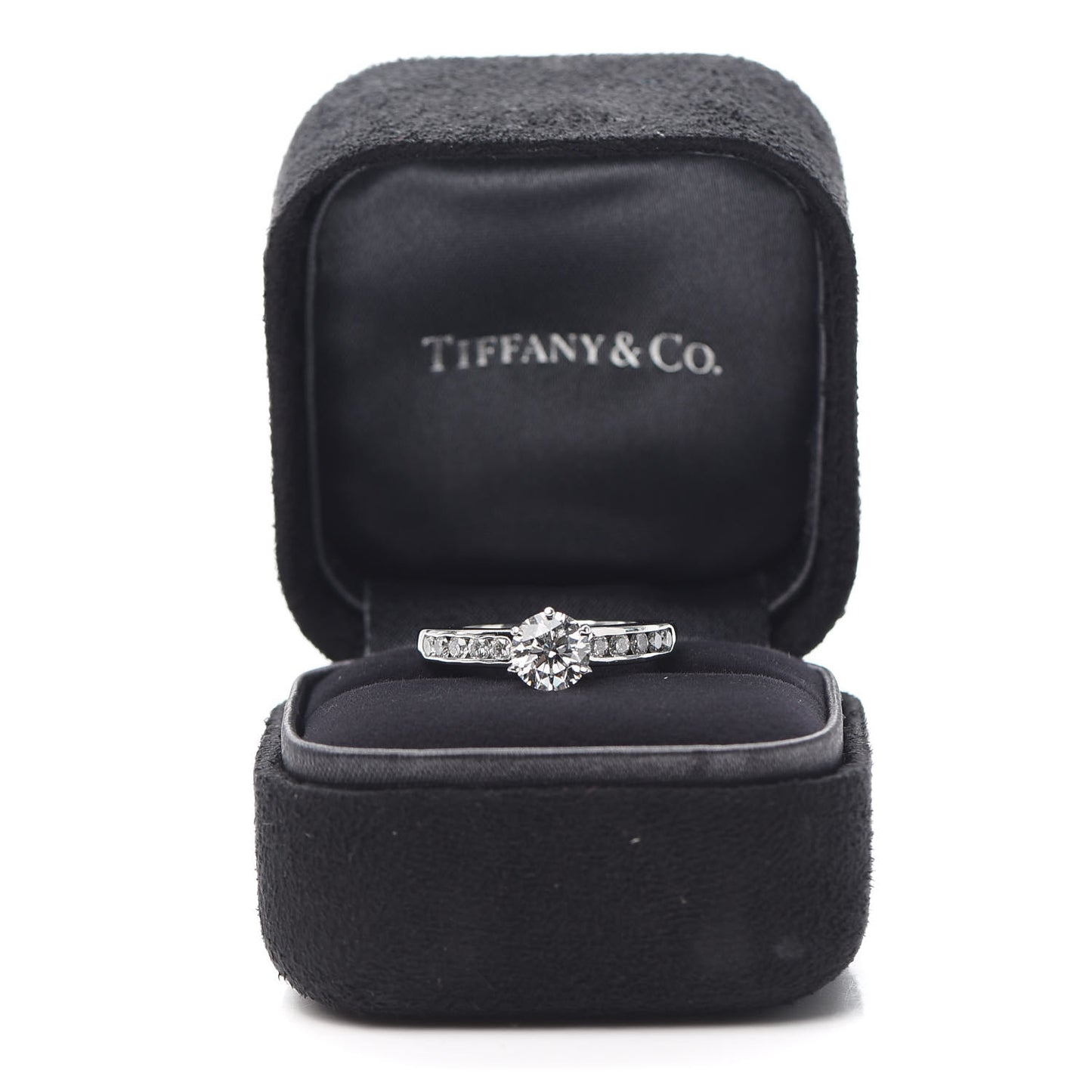 Platinum Diamond 1.04ct Channel-Set Engagement Ring 54 7