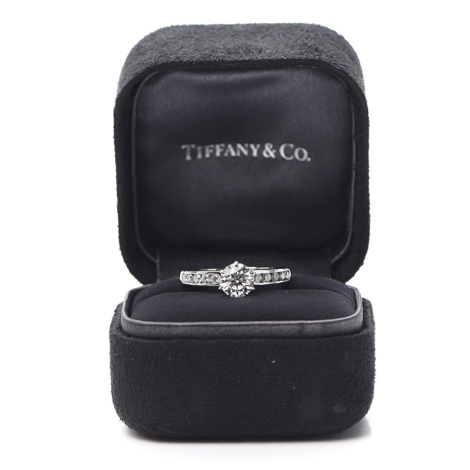 Tiffany Platinum Diamond 1.04ct Channel-Set Engagement Ring 54 7 5 of 5