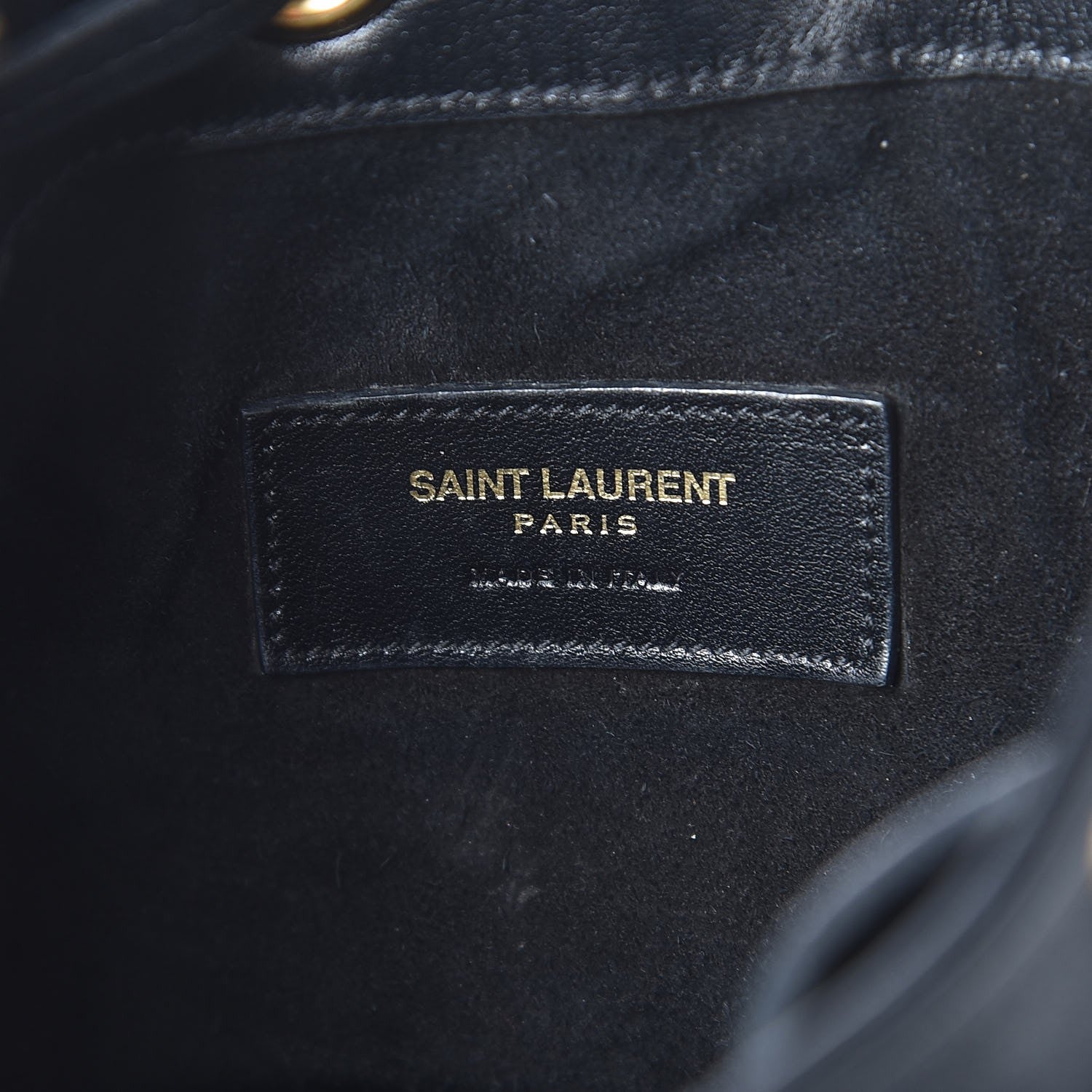 Saint Laurent Calfskin Small Emmanuelle Fringe Bucket Bag Black 15 of 19