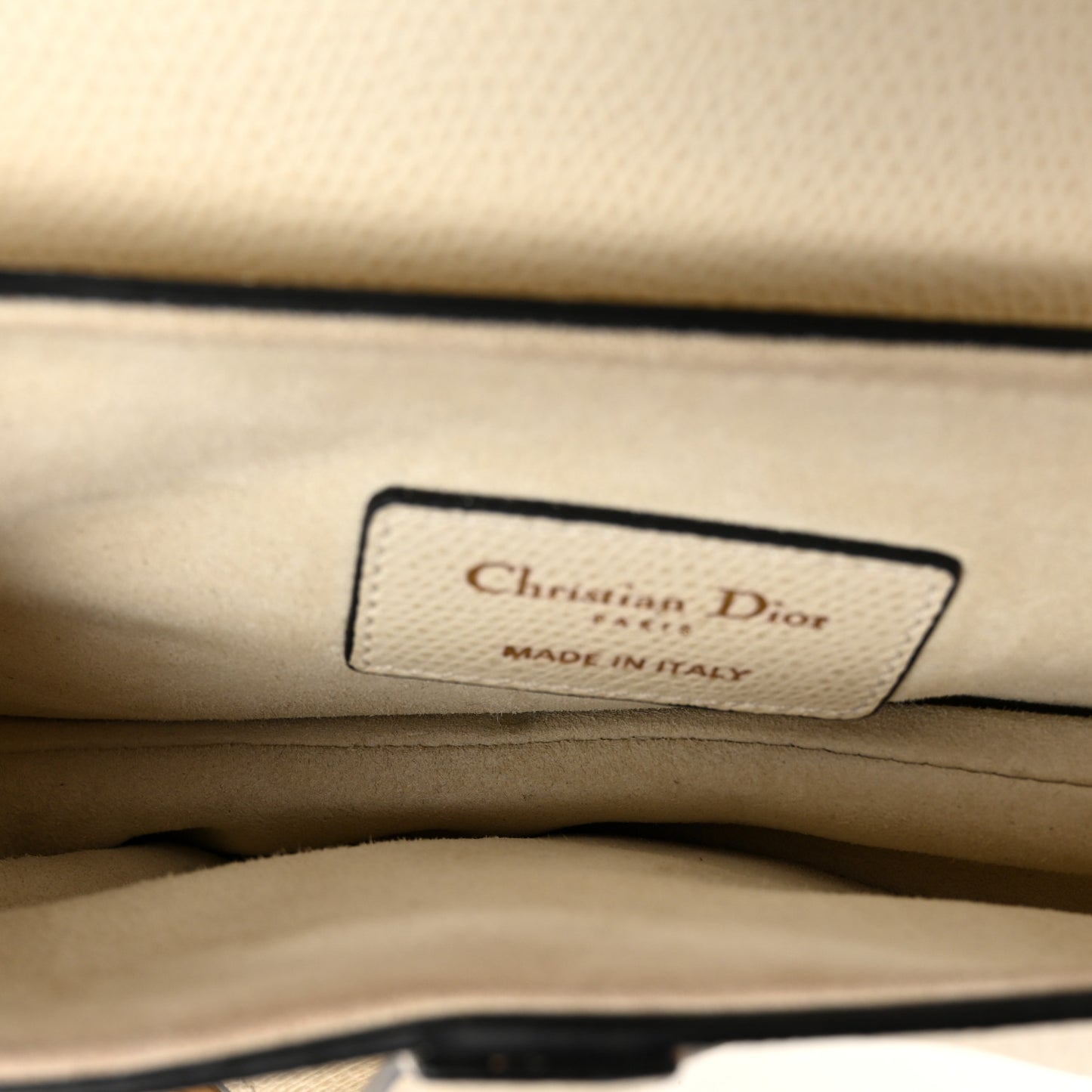 Grained Calfskin Mini Saddle Bag White