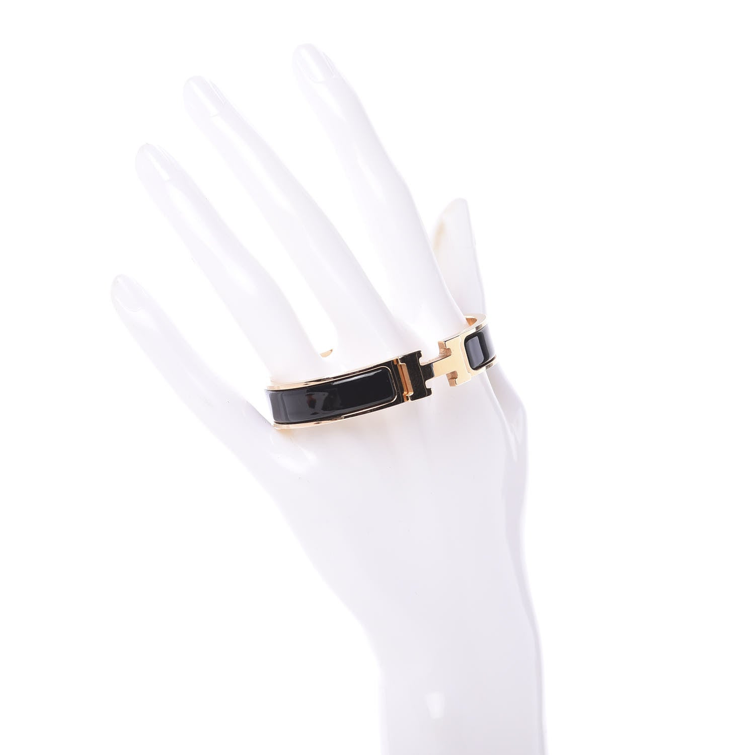 Hermes Enamel Narrow Clic Clac H Bracelet PM Black 2 of 5