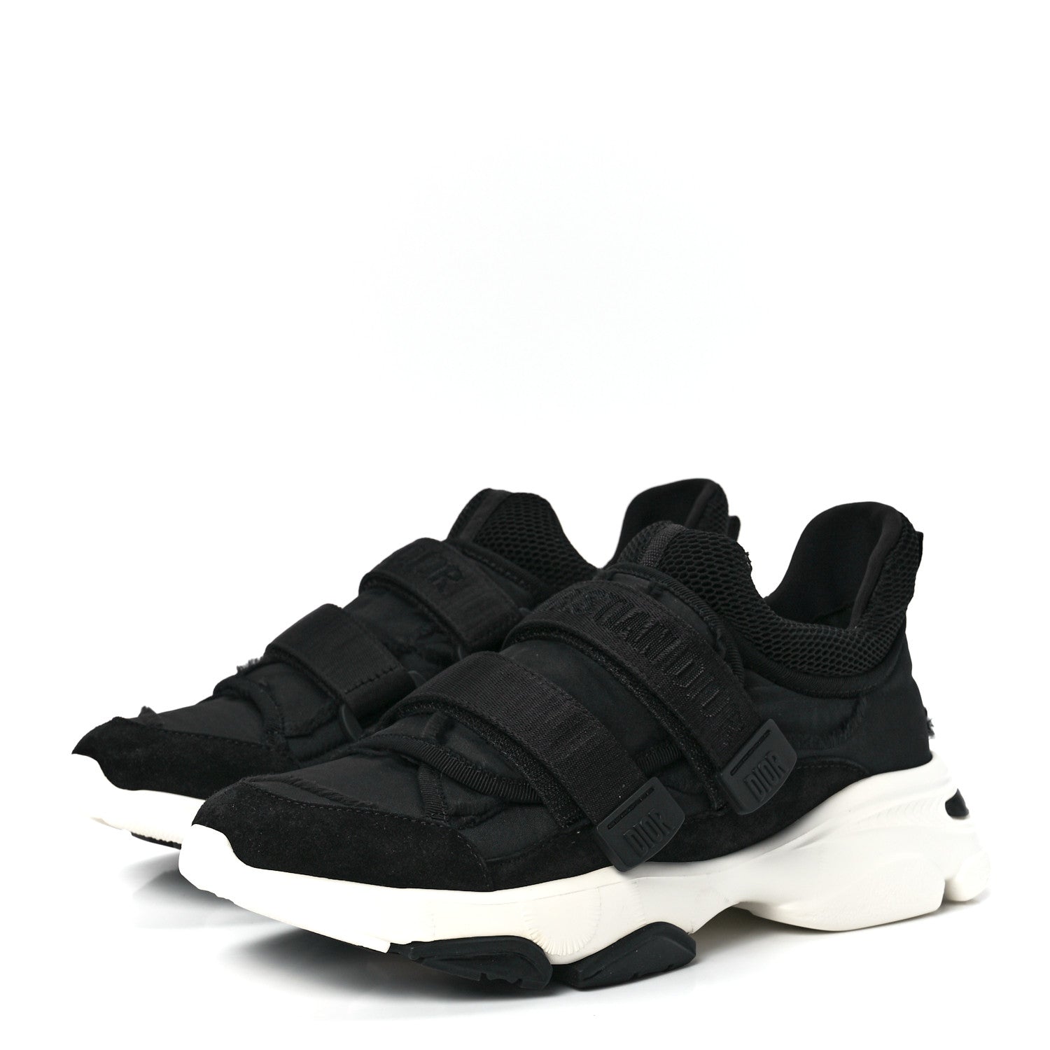 Christian Dior Technical Fabric Nylon Camouflage Womens D-Wander Sneakers 39 Black 3 of 8