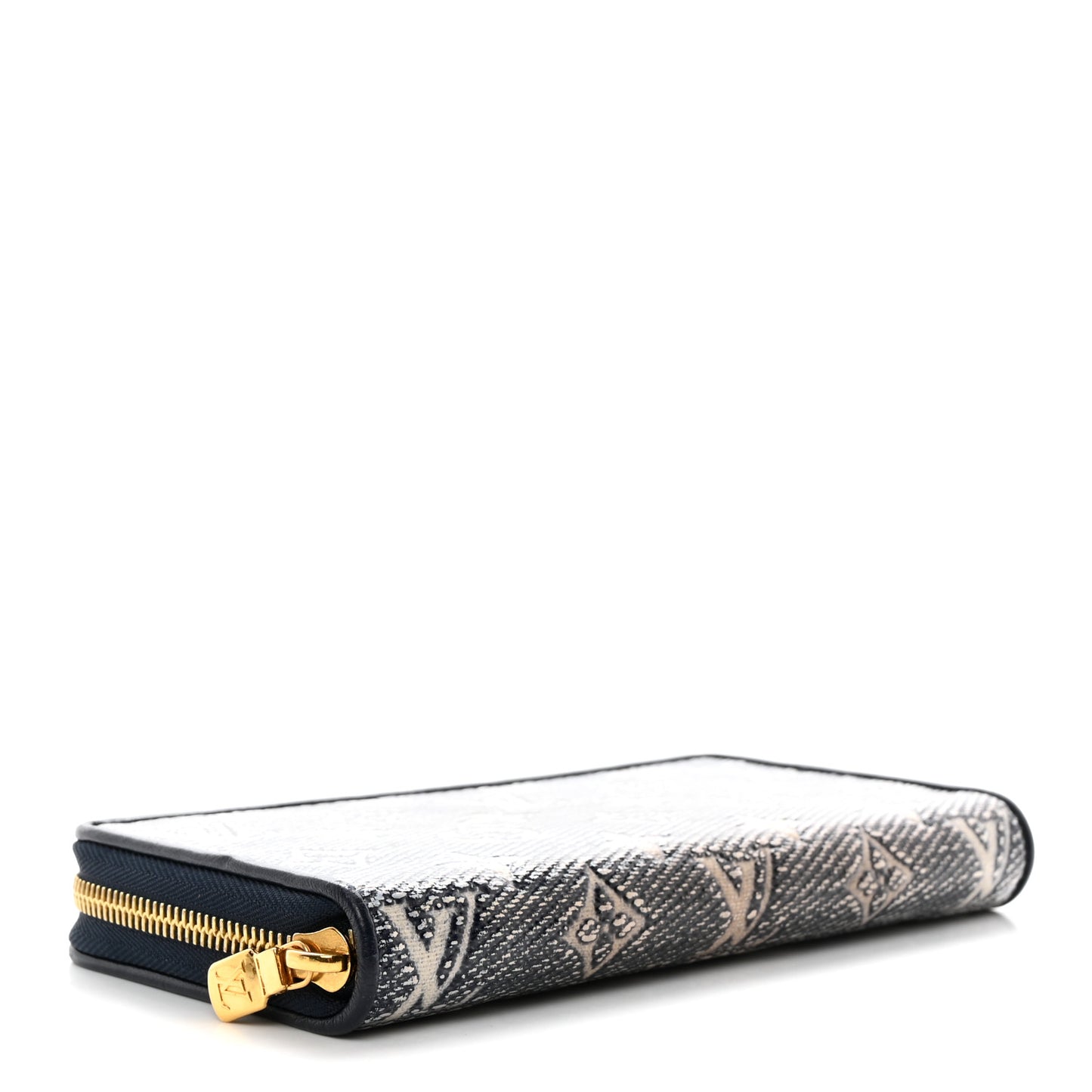 Hollographic Monoglam Zippy Wallet Blue