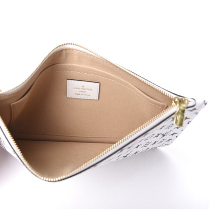 Louis Vuitton Monogram Giant Neverfull MM GM Pochette White 5 of 6