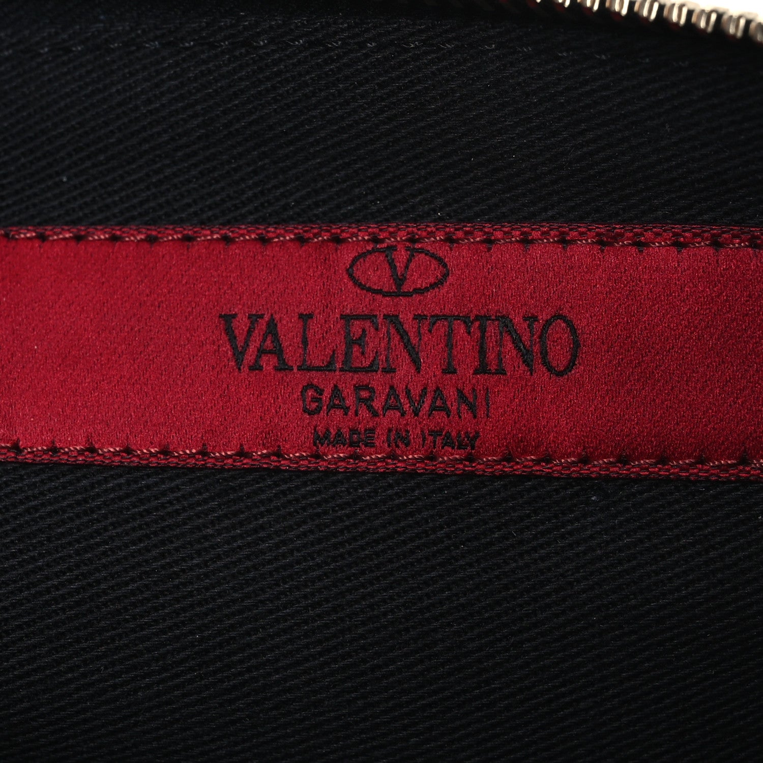 Valentino Garavani Grained Calfskin Medium Rockstud Zip Pouch Deep Denim 6 of 7