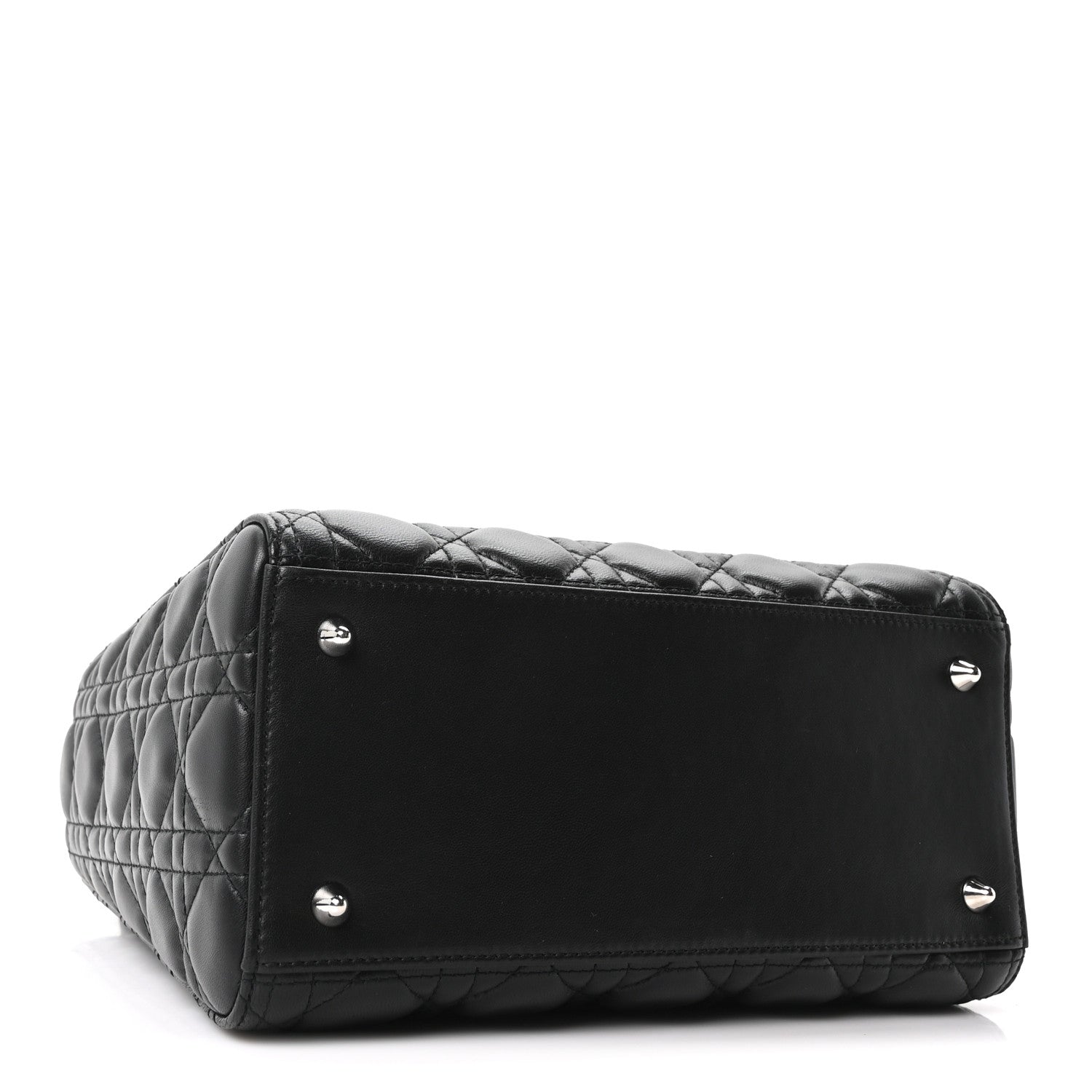 Christian Dior Lambskin Cannage Medium Lady Dior Black 4 of 10