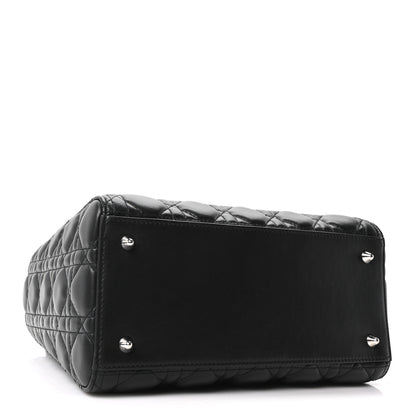 Christian Dior Lambskin Cannage Medium Lady Dior Black 4 of 10