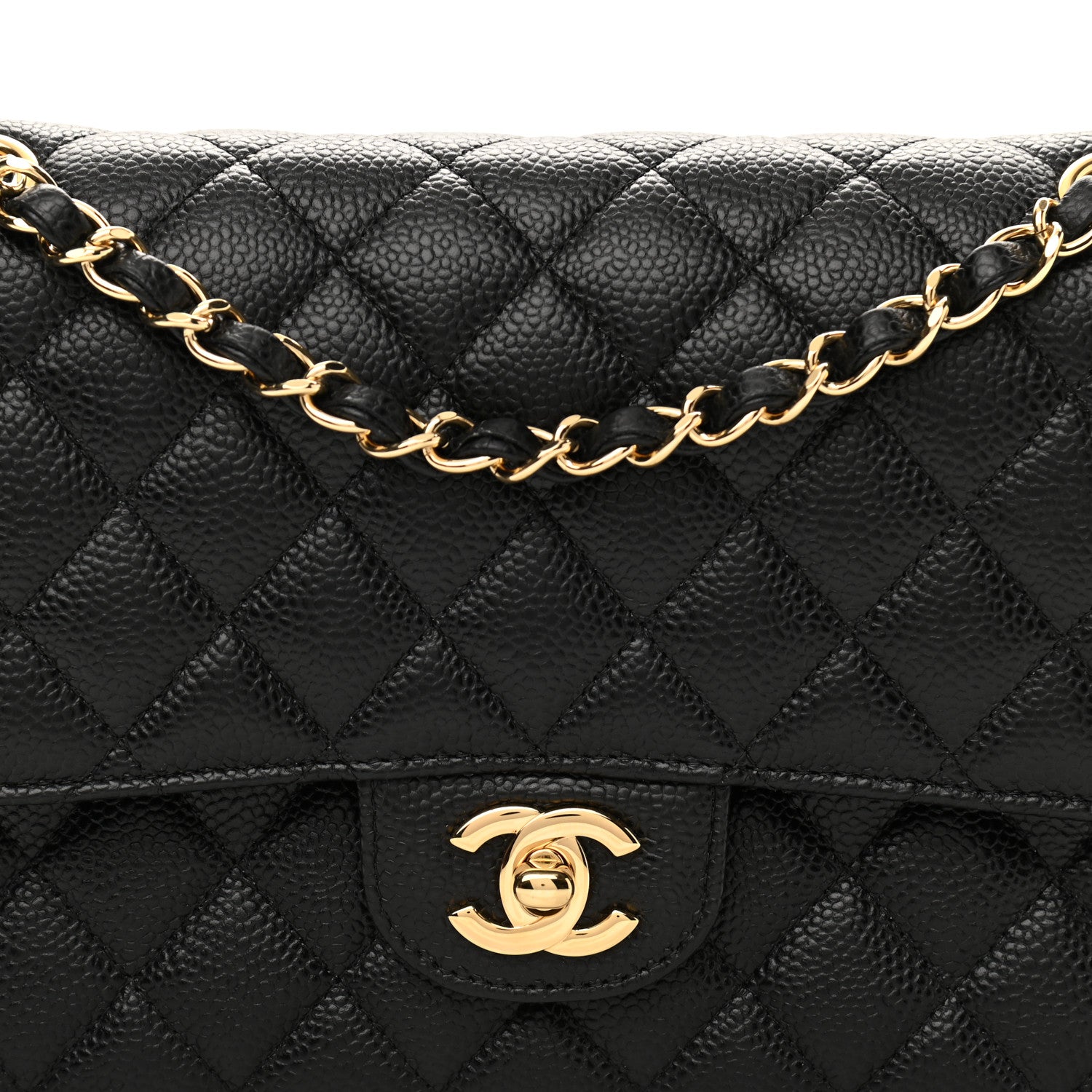 Chanel Caviar Quilted Medium Double Flap Black 7 of 10