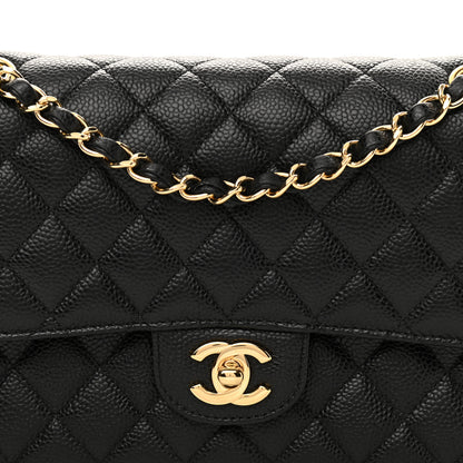 Chanel Caviar Quilted Medium Double Flap Black 7 of 10