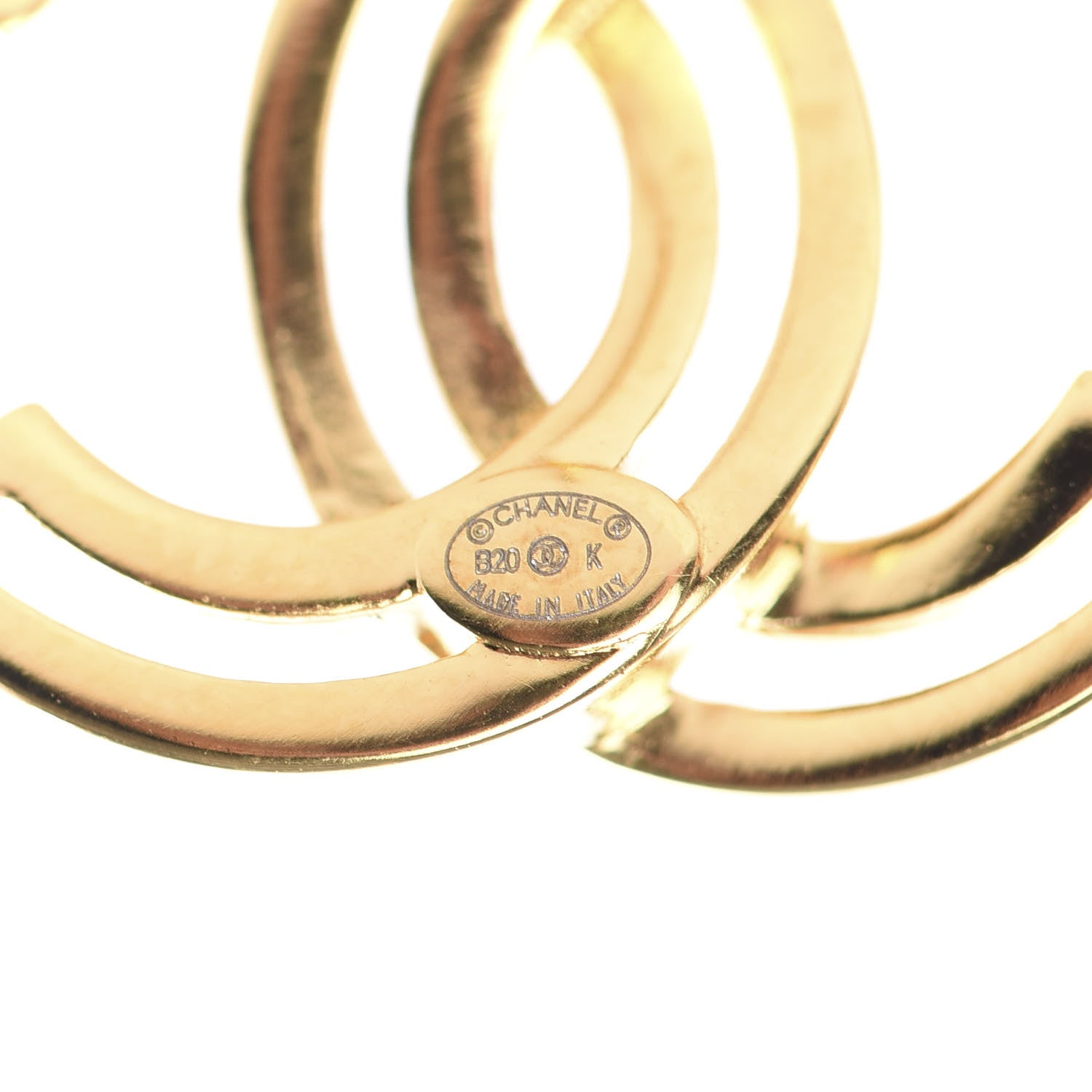 Chanel Metal Obazine CC Earrings Gold 4 of 5
