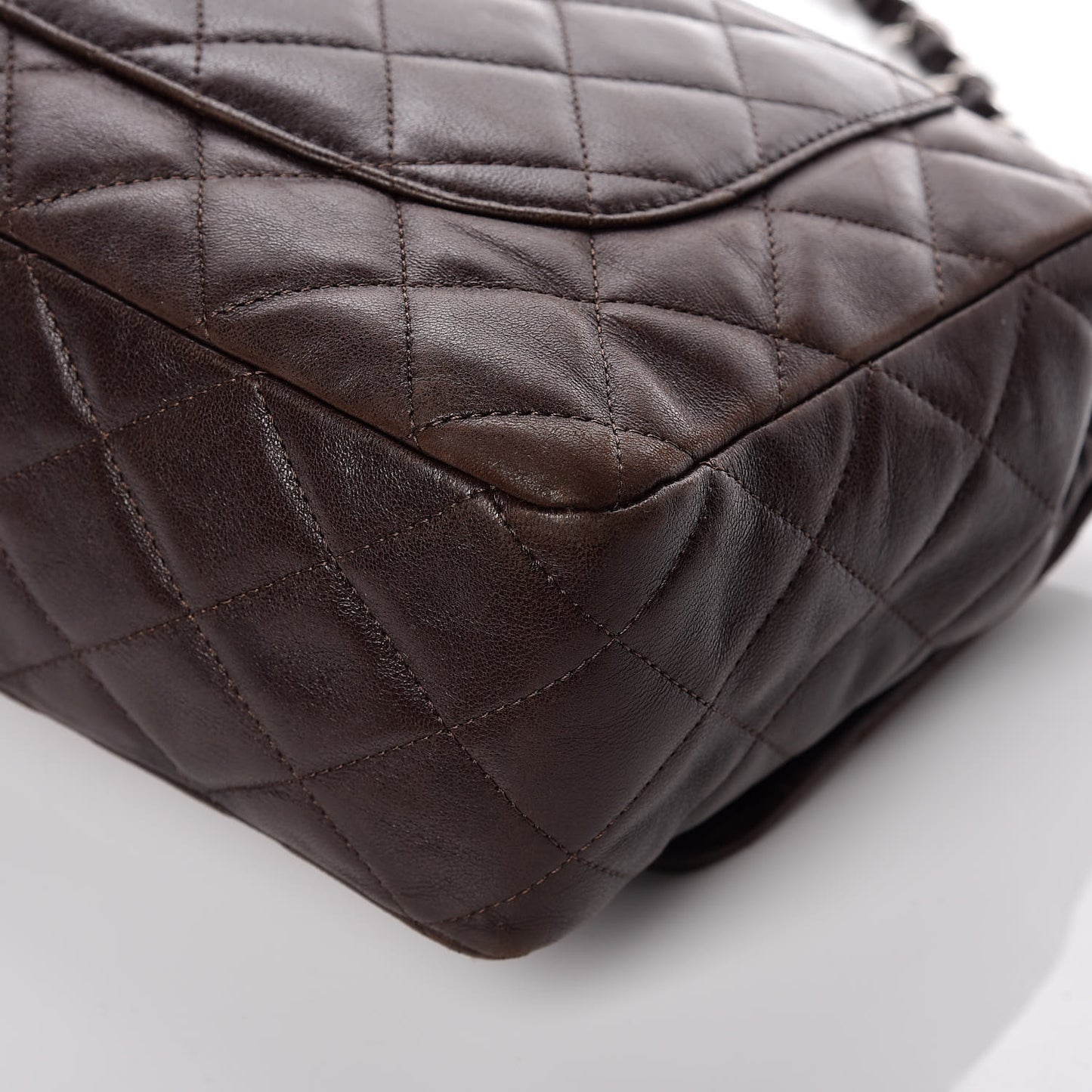 Lambskin Quilted Jumbo Hybrid Reissue Flap Brown