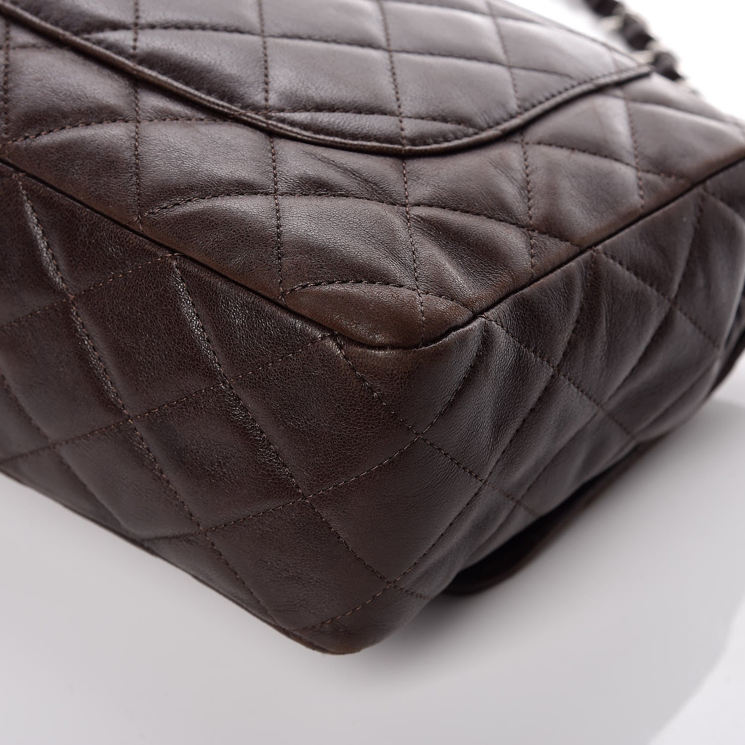 Chanel Lambskin Quilted Jumbo Hybrid Reissue Flap Brown 12 of 13