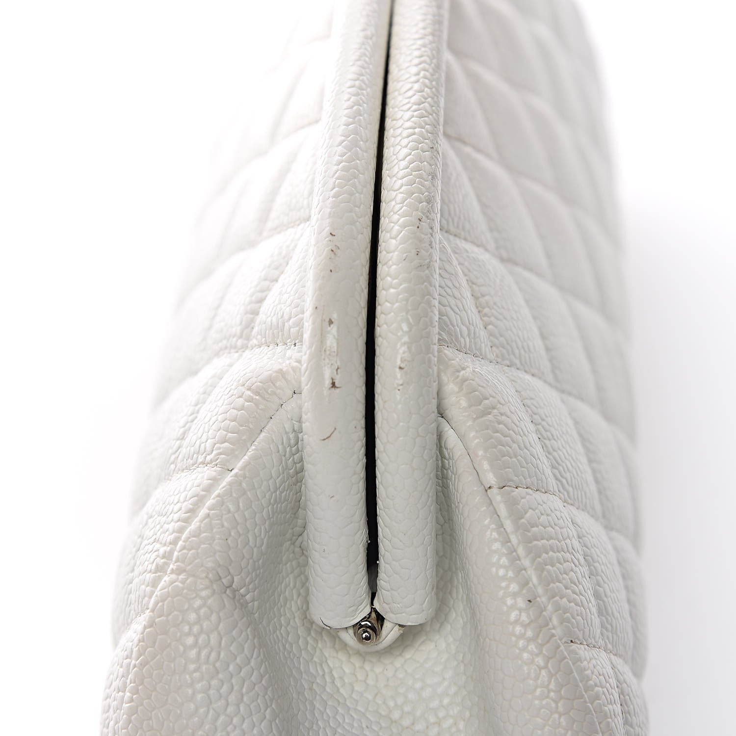 Chanel Caviar Quilted Timeless Clutch White 11 of 14