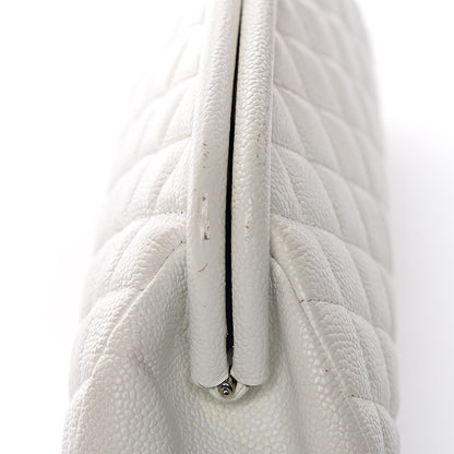 Chanel Caviar Quilted Timeless Clutch White 11 of 14