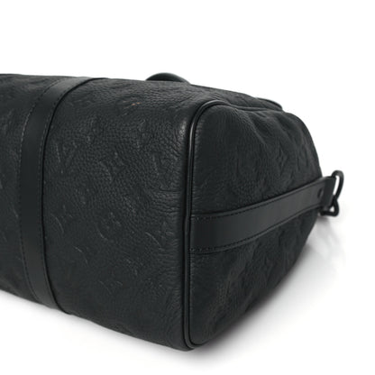 Louis Vuitton Monogram Taurillon Keepall Bandouliere 35 Black 9 of 9