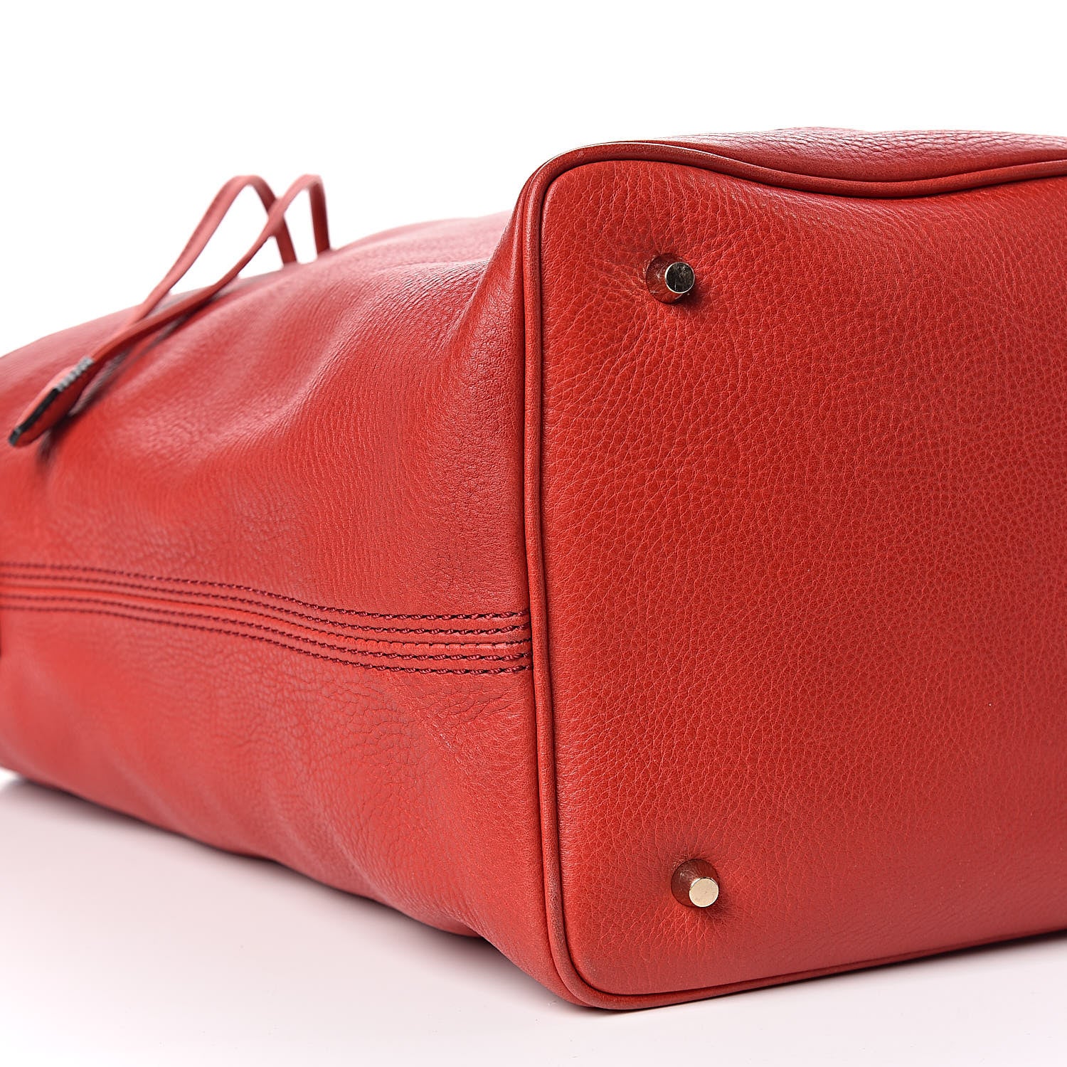 Burberry Grainy Calfskin Medium Ashby Hobo Cadmium Red 8 of 10